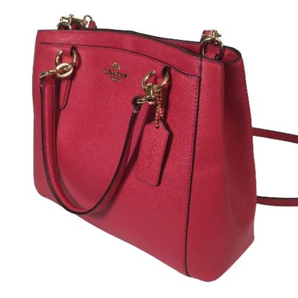 Coach F57847 Leather Minetta Crossbody Shoulder Bag Bright Pink Barbie Core $325 - Picture 2 of 16
